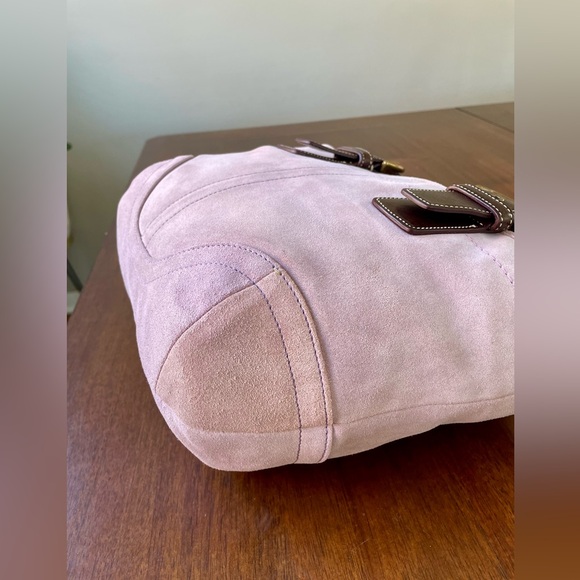 Vintage Coach Suede Tote in Lilac Purple - Picture 11 of 16
